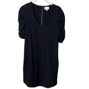 Anthropologie Deletta Black Puff Sleeve Mini Dress Size S